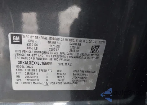 2018 GMC Terrain Denali from USA, damaged, VIN 3GKALXEX4JL166895